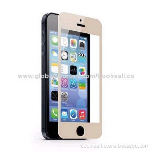 Colorful tempered glass screen protector for iPhone 4, high clarity, anti-crash
